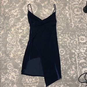 Navy leg slit dress FINAL SALE CLOSING CLOSET